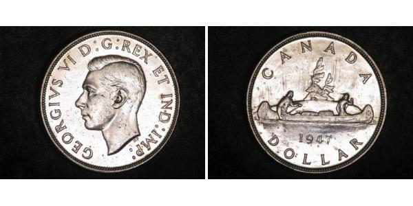 1 Dólar Canadá Plata Jorge VI (1895-1952)