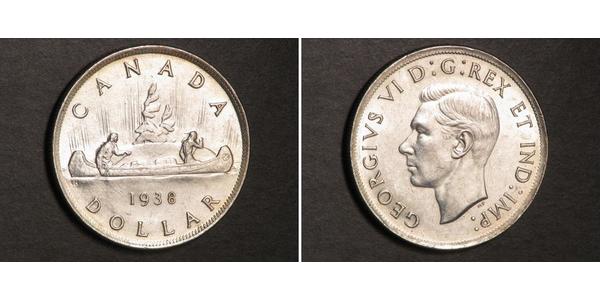 1 Dólar Canadá Plata Jorge VI (1895-1952)