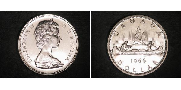 1 Dólar Canadá Plata Isabel II (1926-2022)