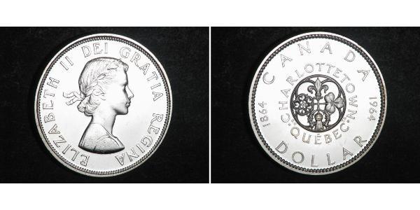 1 Dólar Canadá Plata Isabel II (1926-2022)