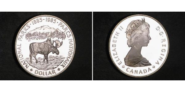 1 Dólar Canadá Plata Isabel II (1926-2022)