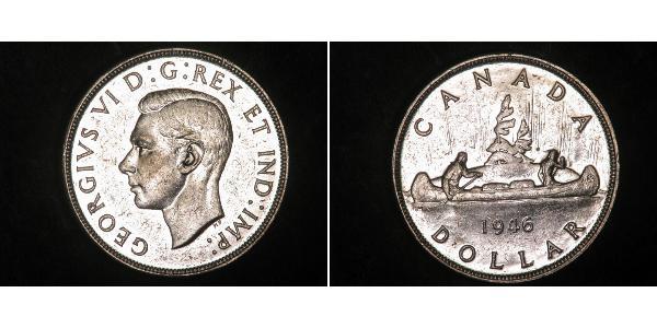 1 Dólar Canadá Plata Jorge VI (1895-1952)