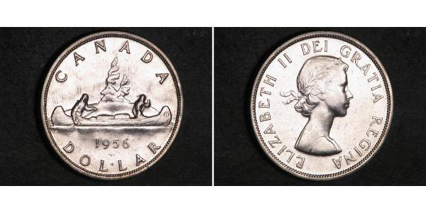 1 Dólar Canadá Plata Isabel II (1926-2022)