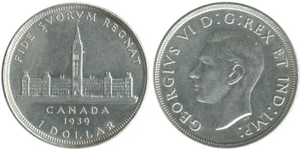 1 Dólar Canadá Plata 