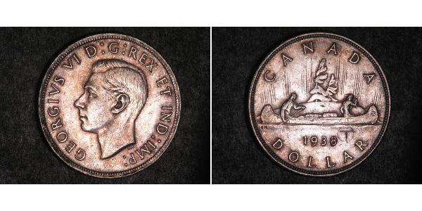 1 Dólar Canadá Plata Jorge VI (1895-1952)