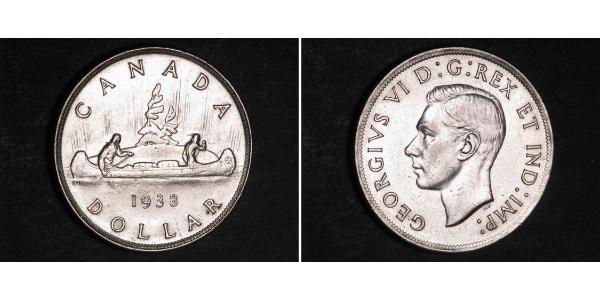 1 Dólar Canadá Plata Jorge VI (1895-1952)