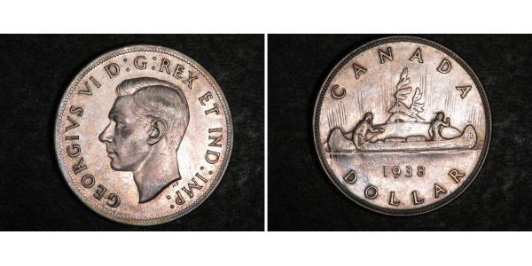 1 Dólar Canadá Plata Jorge VI (1895-1952)
