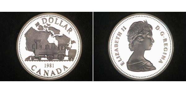 1 Dólar Canadá Plata 