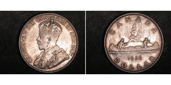 1 Dólar Canadá Plata Jorge V (1865-1936)
