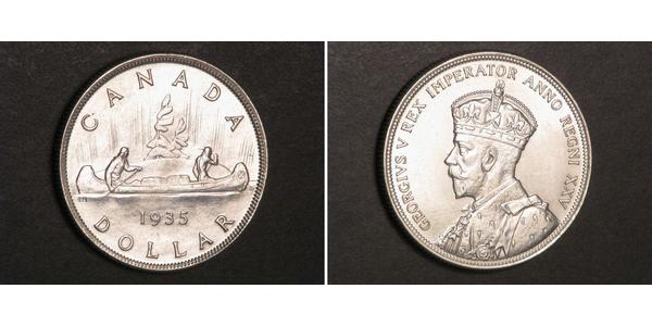 1 Dólar Canadá Plata Jorge V (1865-1936)