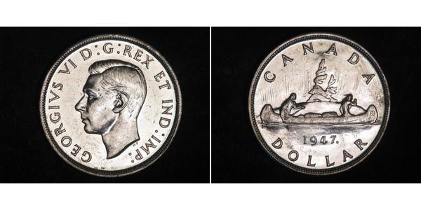1 Dólar Canadá Plata Jorge VI (1895-1952)