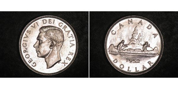 1 Dólar Canadá Plata Jorge VI (1895-1952)