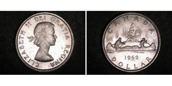 1 Dólar Canadá Plata Isabel II (1926-2022)