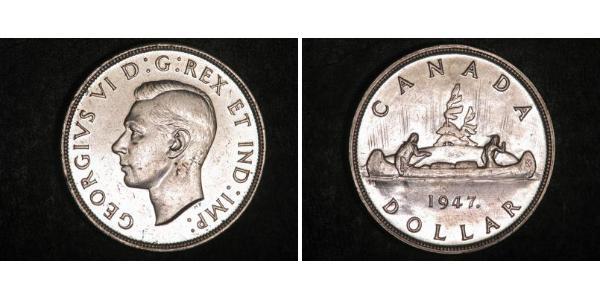 1 Dólar Canadá Plata Jorge VI (1895-1952)