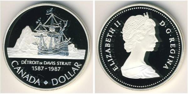 1 Dólar Canadá Plata 