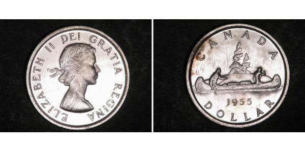 1 Dólar Canadá Plata Isabel II (1926-2022)