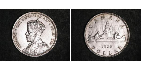 1 Dólar Canadá Plata Jorge V (1865-1936)