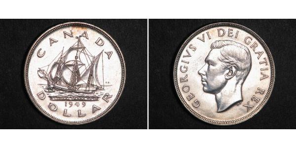 1 Dólar Canadá Plata Jorge VI (1895-1952)