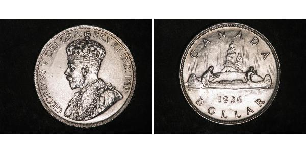 1 Dólar Canadá Plata Jorge V (1865-1936)