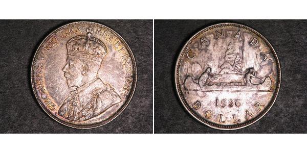 1 Dólar Canadá Plata Jorge V (1865-1936)