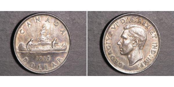 1 Dólar Canadá Plata Jorge VI (1895-1952)