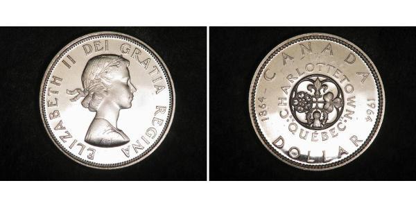 1 Dólar Canadá Plata Isabel II (1926-2022)