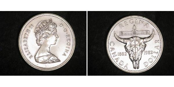 1 Dólar Canadá Plata Isabel II (1926-2022)