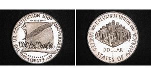 1 Dólar Estados Unidos de América (1776 - ) Plata 