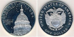 1 Dólar Estados Unidos de América (1776 - ) Plata 