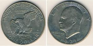 1 Dólar Estados Unidos de América (1776 - ) Plata Dwight D. Eisenhower (1890-1969)