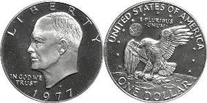 1 Dólar Estados Unidos de América (1776 - ) Plata Dwight D. Eisenhower (1890-1969)