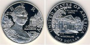 1 Dólar Estados Unidos de América (1776 - ) Plata 