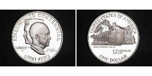 1 Dólar Estados Unidos de América (1776 - ) Plata Dwight D. Eisenhower (1890-1969)