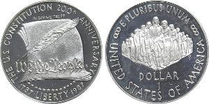 1 Dólar Estados Unidos de América (1776 - ) Plata 