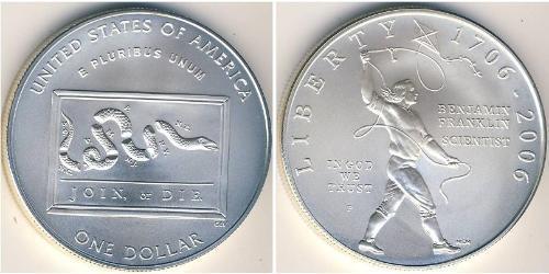 1 Dólar Estados Unidos de América (1776 - ) Plata 