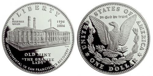 1 Dólar Estados Unidos de América (1776 - ) Plata 