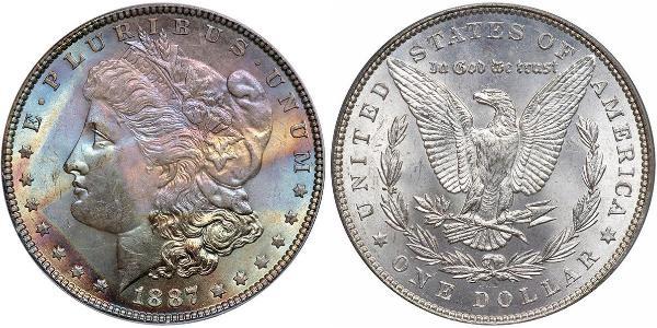 1 Dólar Estados Unidos de América (1776 - ) Plata 