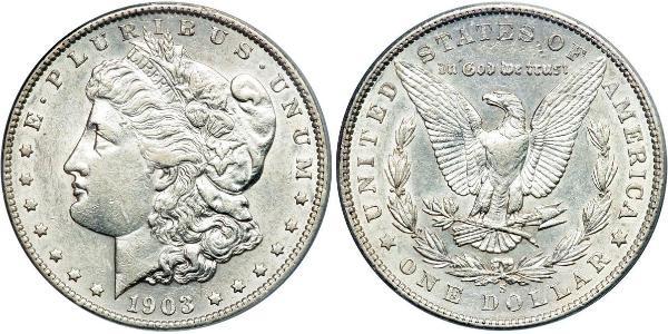 1 Dólar Estados Unidos de América (1776 - ) Plata 