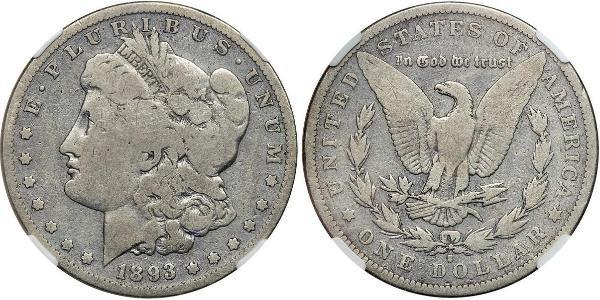 1 Dólar Estados Unidos de América (1776 - ) Plata 