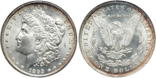 1 Dólar Estados Unidos de América (1776 - ) Plata 
