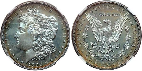 1 Dólar Estados Unidos de América (1776 - ) Plata 