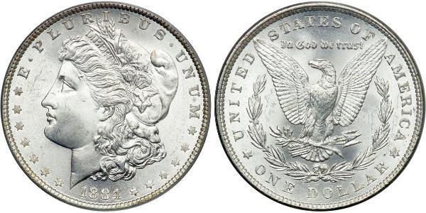1 Dólar Estados Unidos de América (1776 - ) Plata 