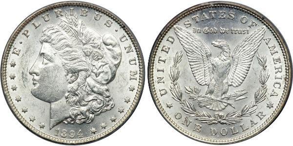 1 Dólar Estados Unidos de América (1776 - ) Plata 