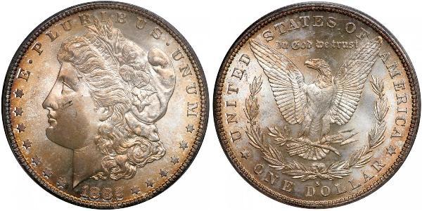 1 Dólar Estados Unidos de América (1776 - ) Plata 