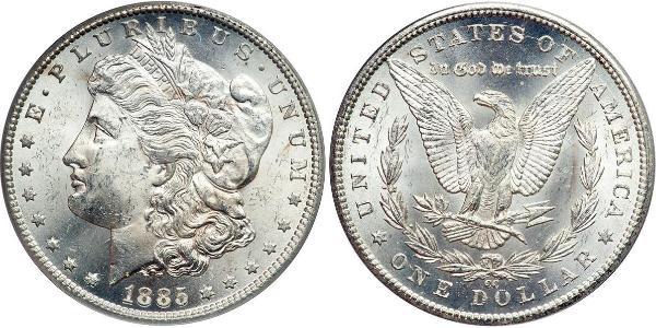 1 Dólar Estados Unidos de América (1776 - ) Plata 