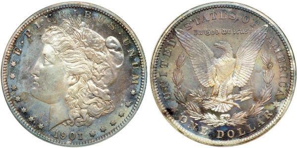 1 Dólar Estados Unidos de América (1776 - ) Plata 