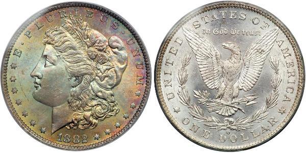 1 Dólar Estados Unidos de América (1776 - ) Plata 