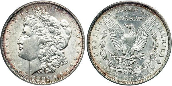 1 Dólar Estados Unidos de América (1776 - ) Plata 