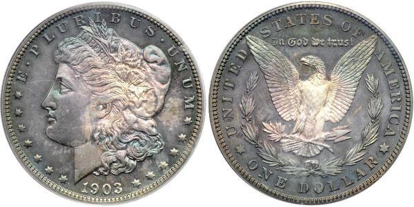 1 Dólar Estados Unidos de América (1776 - ) Plata 