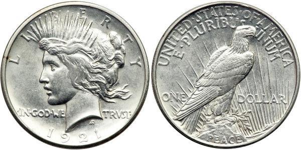 1 Dólar Estados Unidos de América (1776 - ) Plata 